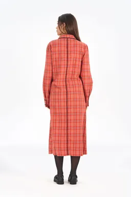 KOMODO KOMODO Damen vegan Kleid Serina In Rot Mit Karomuster – Produktbild 1 von 1
