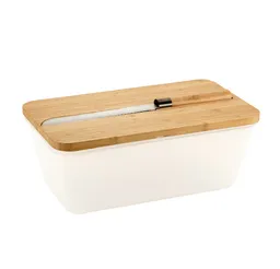 Kesper Kesper Brotkasten Brotbox, Bambus, Melamin, (Set, 3-tlg), inkl. integriertem Brotmesser – Produktbild 1 von 1
