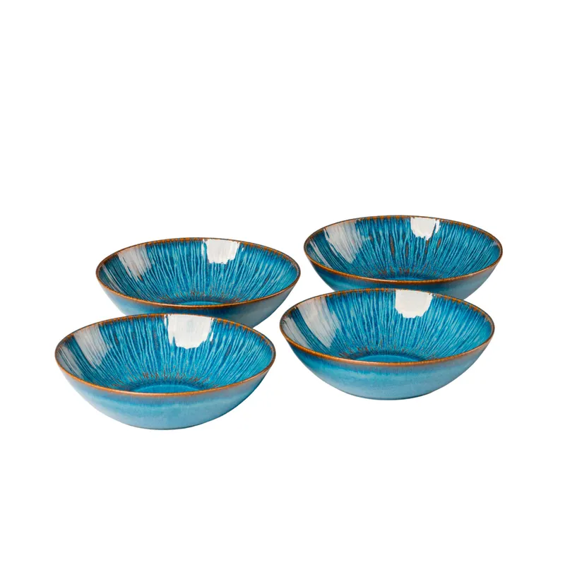 Gipfelstück Gipfelstück Eisfall Schüssel-Set, Steinzeug, Blau, – Produktbild 2 von 4