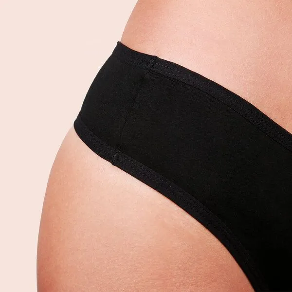 Taynie Leichte Periodenunterwäsche - Biozidfrei - 60°C - Taynie Brazilian, Schwarz, – Produktbild 3 von 4
