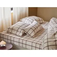 Yumeko Bettwäsche “Yumeko” aus Velvet Flanell, Mauve check, – Produktbild 1 von 1
