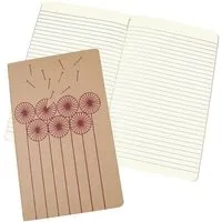 HANDGEDRUCKT HANDGEDRUCKT "Pusteblume" naturfarbenes Notizheft ca. DIN A5 – Produktbild 1 von 1