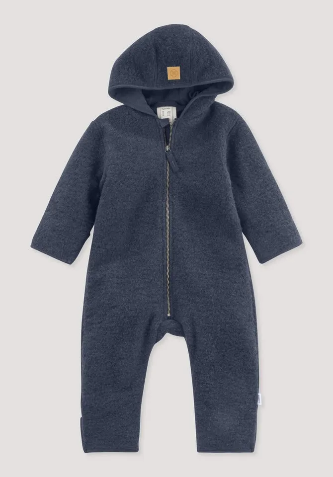 hessnatur hessnatur Overall Wollfleece aus reiner Bio-Merinowolle (1-tlg), Blau, – Produktbild 1 von 2