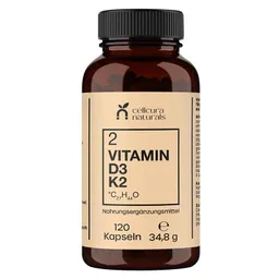 Cellcura Naturals Cellcura Naturals VITAMIN D3 K2 120 St Kapseln – Produktbild 1 von 1
