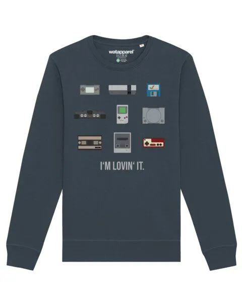 watapparel watapparel Sweatshirt Unisex Videogames, India ink grey, – Produktbild 1 von 3