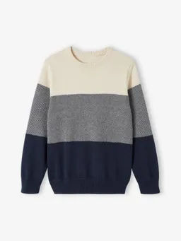 Vertbaudet Jungen Pullover mit Colorblock-Streifen – Produktbild 1 von 1