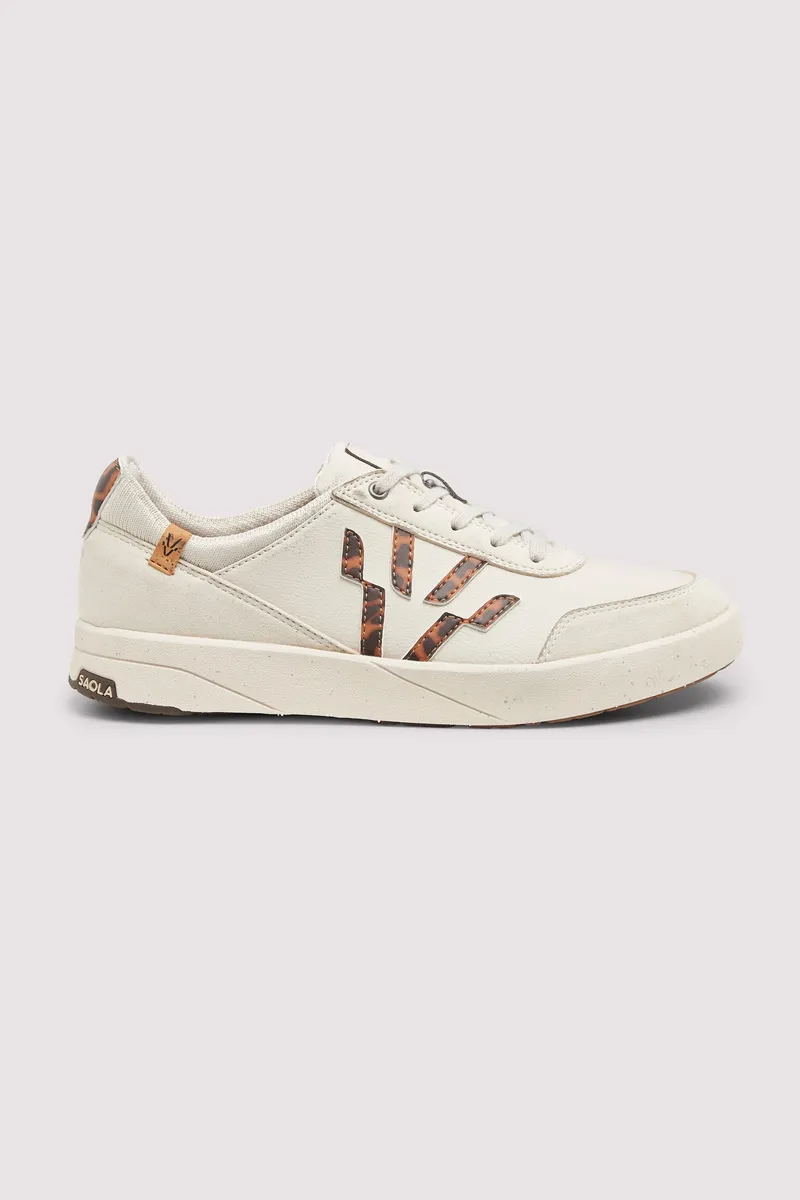 SAOLA SAOLA Damen vegan Sneaker Damen In Den Farben Cali Sand Und Leopard, Beige, – Produktbild 1 von 2