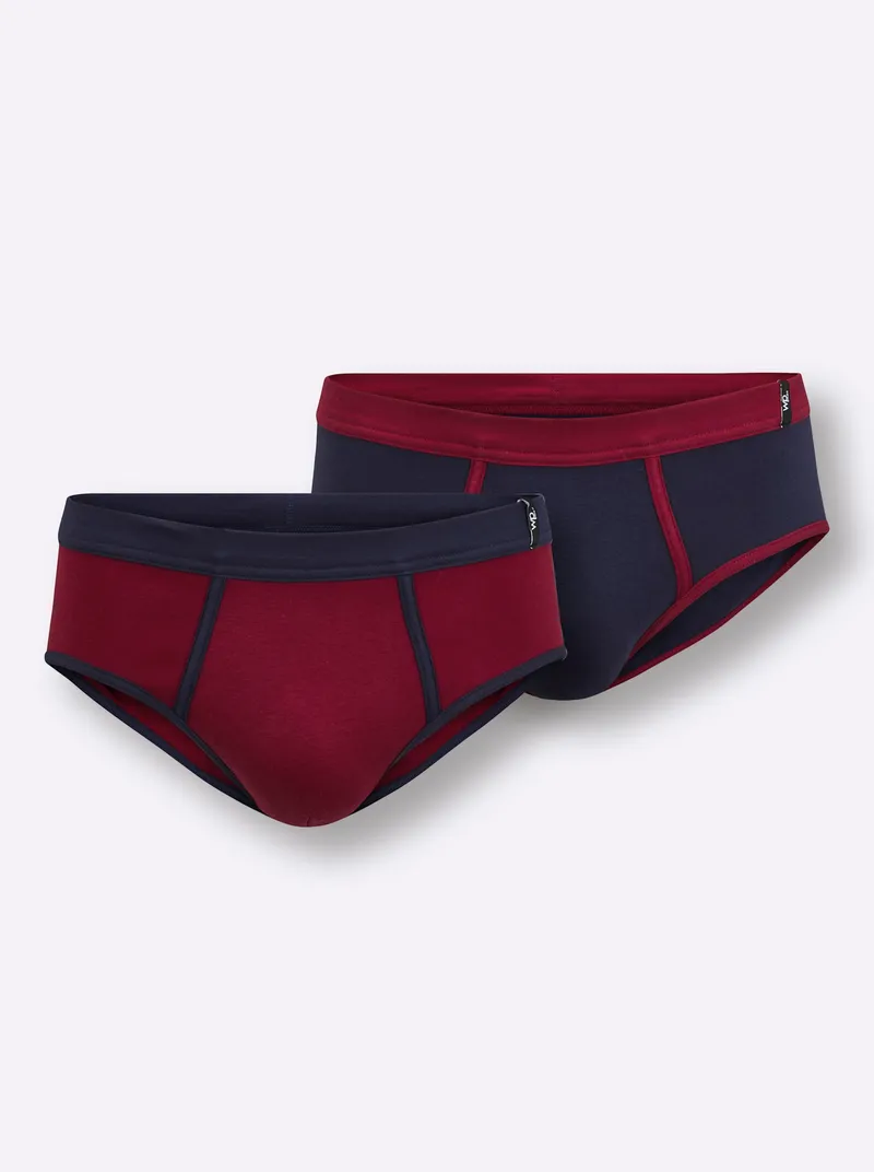 wäschepur men Slip marine + dunkelrot, Marine + dunkelrot, – Produktbild 1 von 3
