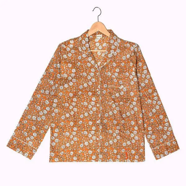 KIKOONI KIKOONI Baumwoll Pyjama "Sleepy K", Marigold bloom, – Produktbild 4 von 4