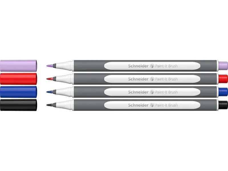 Schneider Schneider 4er Set Brushpen "Paint-It" farbig sortiert – Produktbild 1 von 1