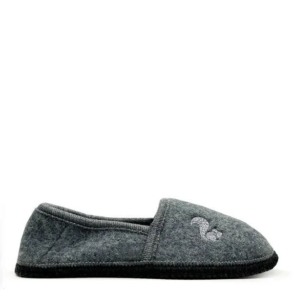 thies "thies ® Mountain Wool Home Slipper" aus reiner, ökologischer Schurwolle, made in Austria, Grey (grau), – Produktbild 1 von 4