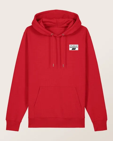 THE FACE OF ELEMENTS The Face of Elements Color Rush - Regular Fit Hoodie aus 100% Bio-Baumwolle, Signal red (rot), – Produktbild 1 von 4