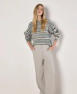 Apricot Apricot Streifenpullover Mehrfarbig gestreifter Pullover in weicher Ware – Produktbild 1 von 1