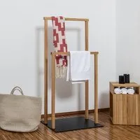 kleiderleiter de kleiderleiter_de Handtuchhalter/ Handtuchständer LEXA Eiche/ Trespa, Schwarz, – Produktbild 1 von 1