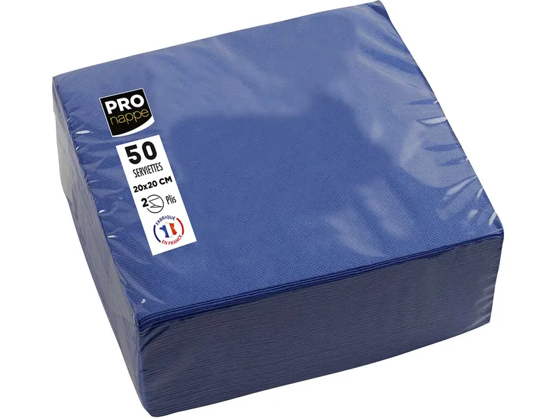 ProNappe 50 ProNappe Cocktail-Servietten 20 x 20 cm, Marineblau, – Produktbild 2 von 3
