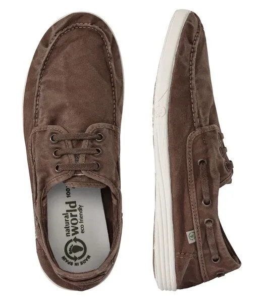 Natural World Natural World Vegan Herren Halbschuh washed - Old Elbrus, Braun (cafe grano), – Produktbild 2 von 5