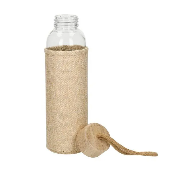 elasto elasto Glasflasche mit Hülle "Natural", Natur, – Produktbild 6 von 8