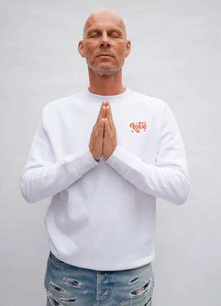 SPARKLES OF LIGHT SPARKLES OF LIGHT Unisex Sweatshirt | LOVE CONNECTS, Weiss, – Produktbild 3 von 4