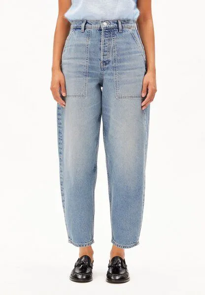ARMEDANGELS ARMEDANGELS BAARLY CARPENTER BARREL Damen Barrel Leg Jeans aus recycelter Baumwolle, Blue, – Produktbild 1 von 3