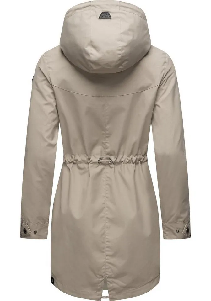 ragwear ragwear Parka Canny stylische Übergangsjacke mit großer Kapuze, Braun, – Produktbild 4 von 4