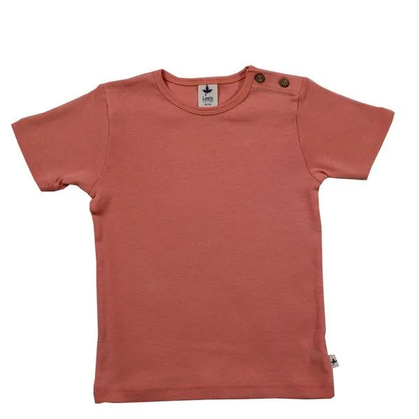 Leela Cotton Leela Cotton Kinder Kurzarmshirt Bio-Baumwolle, Aprikose, – Produktbild 1 von 3