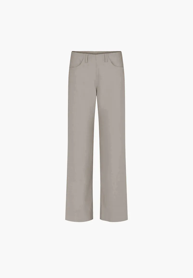 LAURIE LAURIE Damen vegan Hose Donna Loose Mittellang Grau Sand, Beige, – Produktbild 1 von 2