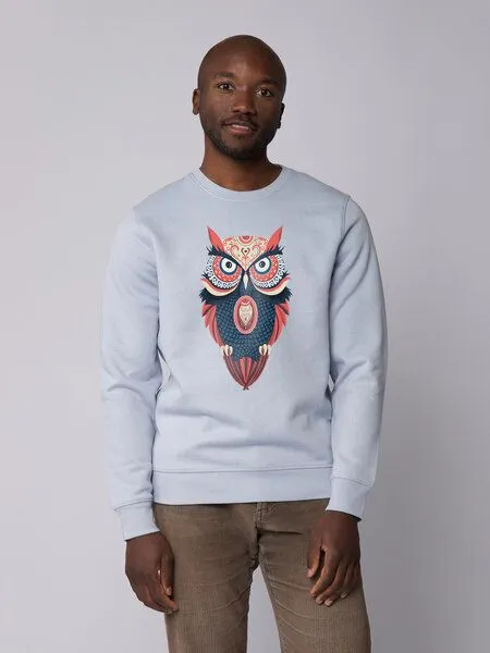 watapparel watapparel Sweatshirt Unisex Colorful Owl, Serene blue, – Produktbild 2 von 4