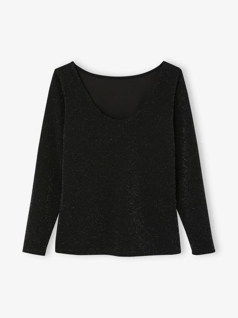 Envie De Fraise Umstandsshirt mit Glanzeffekt ENVIE DE FRAISE, Schwarz, – Produktbild 2 von 4