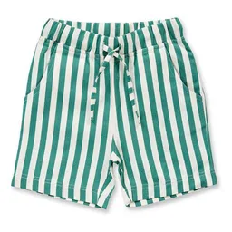 Sense Organics Sense Organics Kinder Shorts grün-weiß gestreift, Modell RESSAD – Produktbild 1 von 1