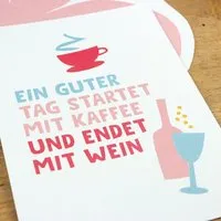 Bow & Hummingbird Bow & Hummingbird Postkarte "Ein guter Tag" aus Recyclingpapier – Produktbild 1 von 1