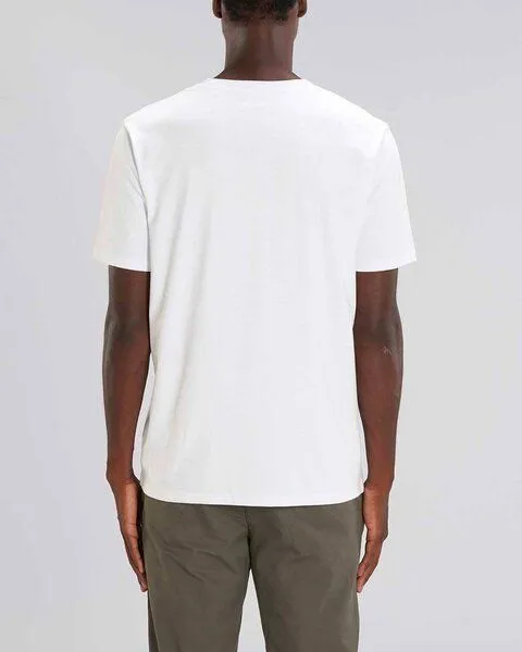 YTWOO YTWOO Herren schweres Bio T-Shirt. Männer Premium Basic Shirt. Heavy Cotton, Weiss, – Produktbild 3 von 4