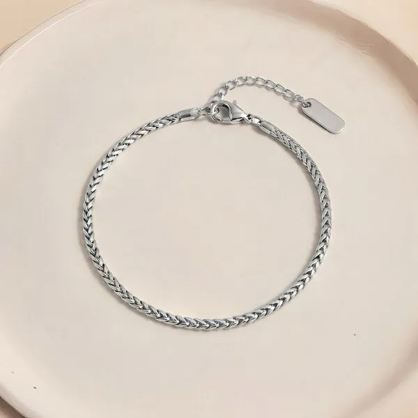 ELEKTROPULLI ELEKTROPULLI Franco Armband mit V-förmigen Gliedern 2 mm schmal, Silber, – Produktbild 1 von 1