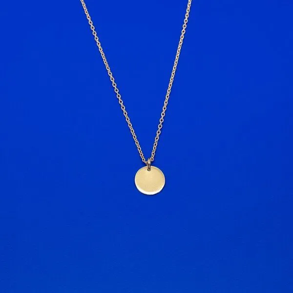 fejn jewelry fejn jewelry Kette 'shiny disc', Gold, – Produktbild 1 von 2