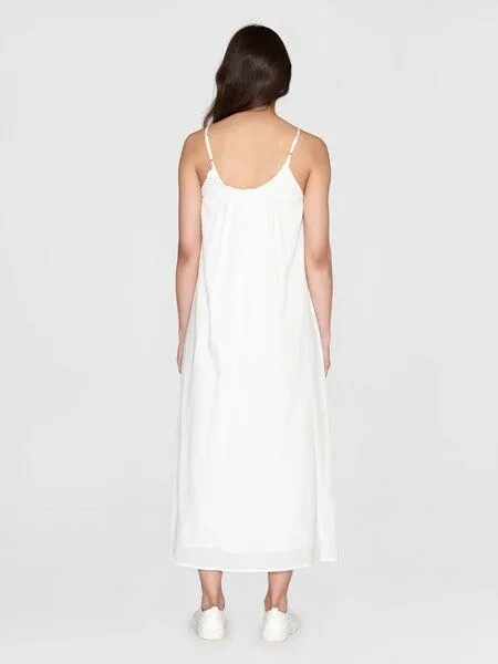 KnowledgeCotton Apparel KnowledgeCotton Apparel Trägerkleid STRUCTURE aus Bio-Baumwolle, Weiß (egret), – Produktbild 2 von 4