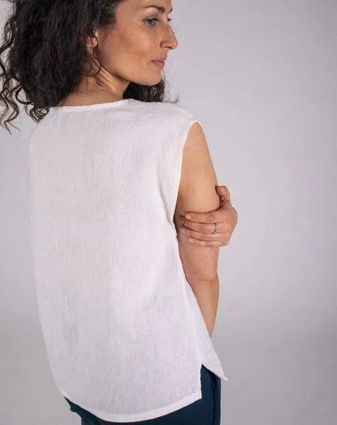 Aatise Das Top aus 100 % Leinen Zamélie Aatise, Weiß, – Produktbild 2 von 4