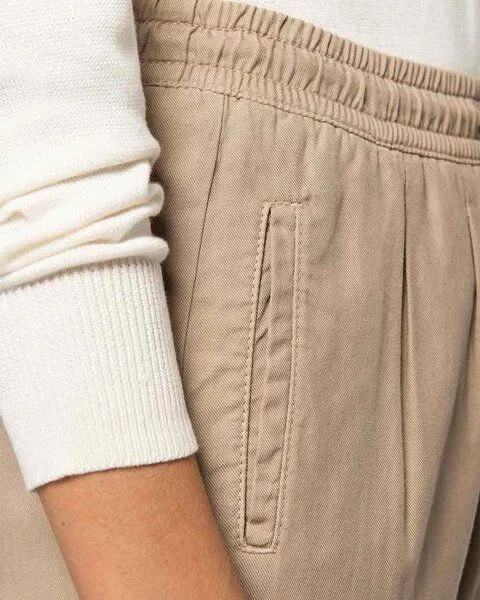 YTWOO YTWOO Lässige Damen Hose aus Lyocell TENCEL* und Bio-Baumwolle, Beige, – Produktbild 2 von 3