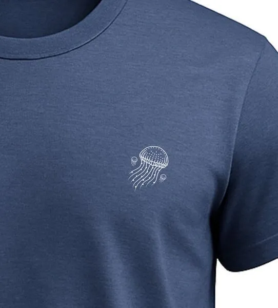 vis wear vis wear Qualle Familie - Organic Shirt, Schwarz, – Produktbild 2 von 3