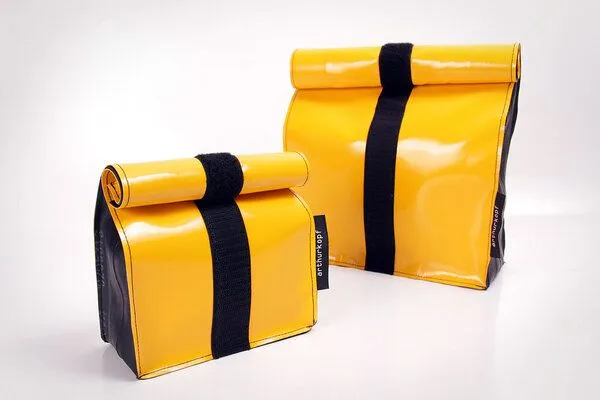 ARTHURKOPF ARTHURKOPF QlTourBag - Tasche aus Fahrradschlauch, Gelb, – Produktbild 1 von 5