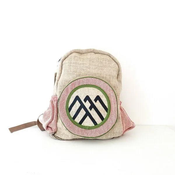 Himal Hemp Rucksack Bull`s Eye Mountain aus Hanf von Himal Hemp, Rot (zigzag berge), – Produktbild 1 von 3