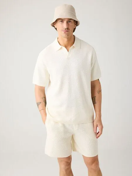 KnowledgeCotton Apparel KnowledgeCotton Apparel Shorts Loose, Egret, – Produktbild 3 von 4