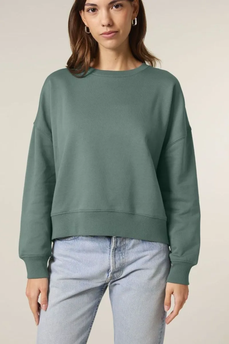 UNIPOLAR UNIPOLAR Damen vegan Pullover Basic Almai, Grün, – Produktbild 2 von 2