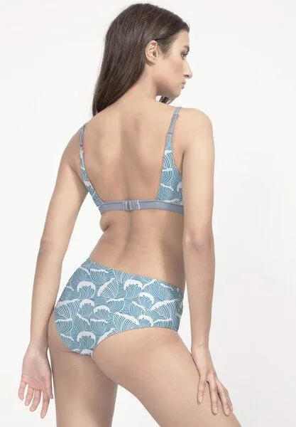 boochen boochen Bikini Top Amami - Wendbares Surf Bikini-Oberteil - Print, Ocean waves print (blau), – Produktbild 4 von 4