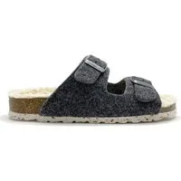 thies Vegane "thies ® Recycled Plush PET Bio Sandale" aus rec. PET & Biobaumwolle, Dark grey (grau), – Produktbild 1 von 1