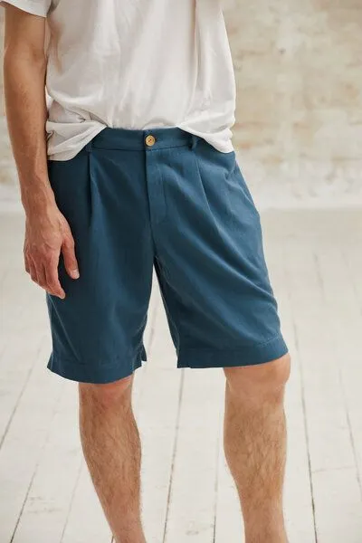 Jyoti - Fair Works Jyoti - Fair Works Bio-Baumwoll Shorts Neem, Ozean, – Produktbild 2 von 4