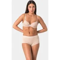 Elsie Elsie Unterhosen Damen 5er Pack Hipster Short mit Hoher Taille, 2x schwarz 2x beige 1x rosa, – Produktbild 1 von 1