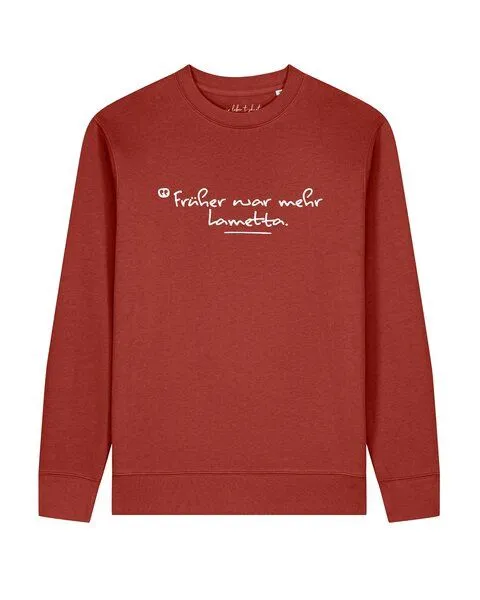 watapparel watapparel Sweatshirt Unisex Früher war mehr Lametta, Earthy red, – Produktbild 1 von 2