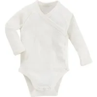 HANS NATUR Baby Wickelbody Langarm Bio Baumwolle off white Gr. 50/56, Weiß, – Produktbild 1 von 1