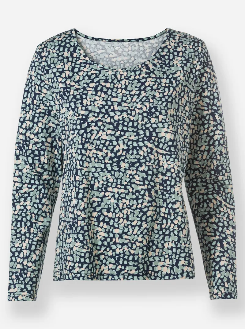 Witt Print-Shirt marine-jade-bedruckt, Marine-jade-bedruckt, – Produktbild 1 von 2