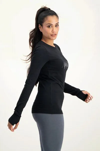 Urban Goddess Urban Goddess Namaste Core Yoga-Longsleeve, Onyx black (schwarz), – Produktbild 2 von 4