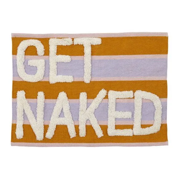 liv interior liv interior Hand-getüftete Badematte NAKED, Orange/lila, – Produktbild 1 von 3